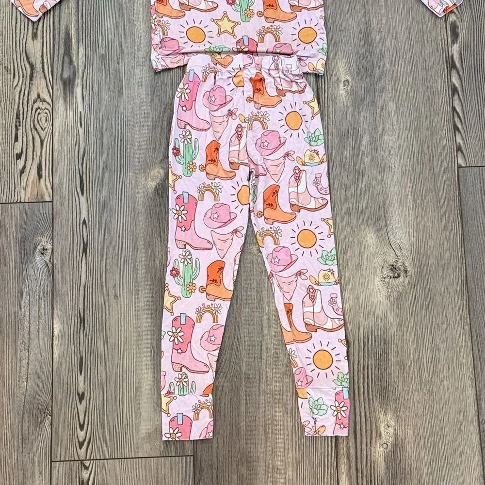 Gigi & Max Western-Cowgirl Print Pajama Set
